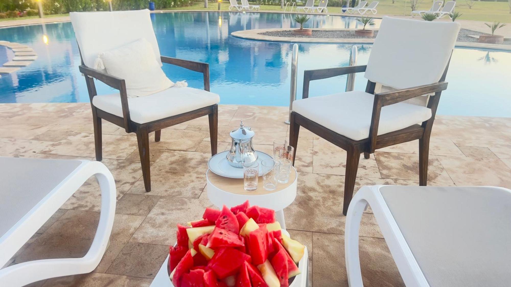 Appartement De Luxe Avec Jardin Vue Sur La Piscine Golf Securise 24H Sur 24 A 5 Minutes De L Aeroport Marrakesh Extérieur photo