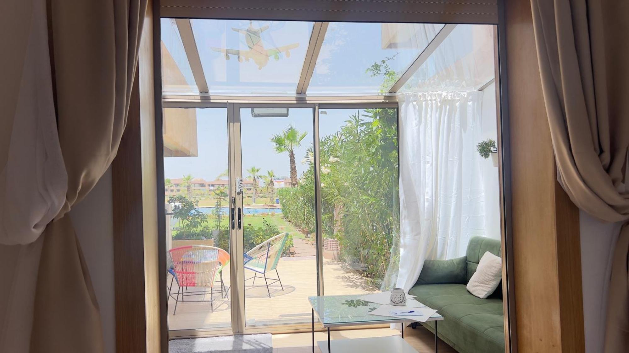 Appartement De Luxe Avec Jardin Vue Sur La Piscine Golf Securise 24H Sur 24 A 5 Minutes De L Aeroport Marrakesh Extérieur photo
